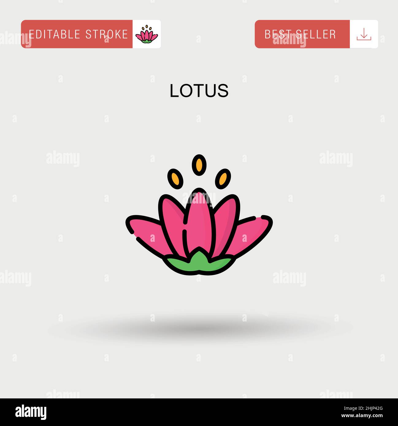 Lotus Simple vector icon Stock Vector Image & Art - Alamy
