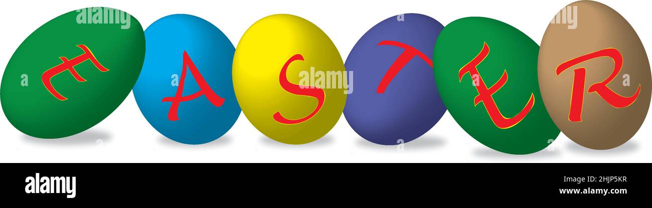 illustration of easter eggs isolated on white background Stock Vector ...