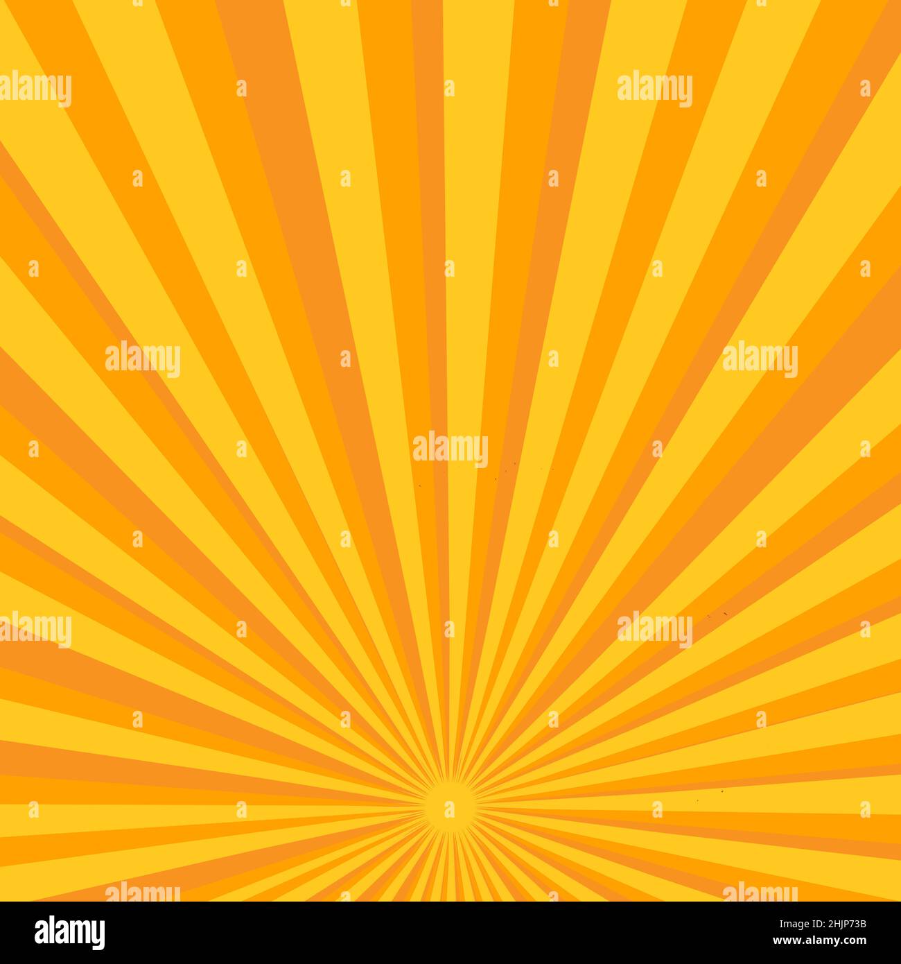 retro style orange and yellow sunburst background, vector illustration Stock Vector