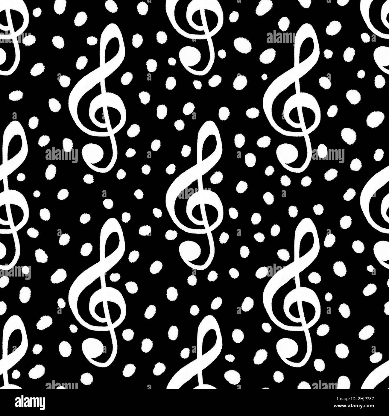 Music seamless treble clef pattern for fabrics and textiles and ...