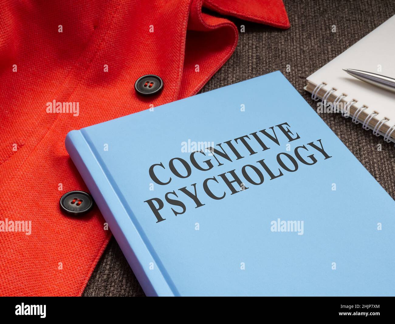 The book cognitive psychology lies on the couch. Stock Photo
