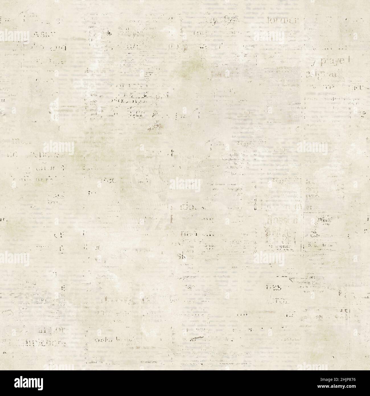 Newspaper paper grunge aged newsprint seamless pattern. Vintage old newspapers template texture