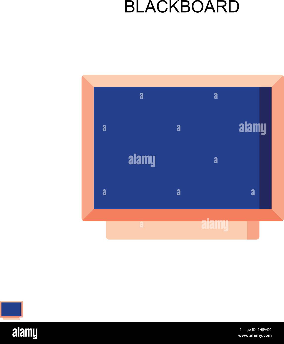 Blackboard Simple vector icon. Illustration symbol design template for web mobile UI element. Stock Vector
