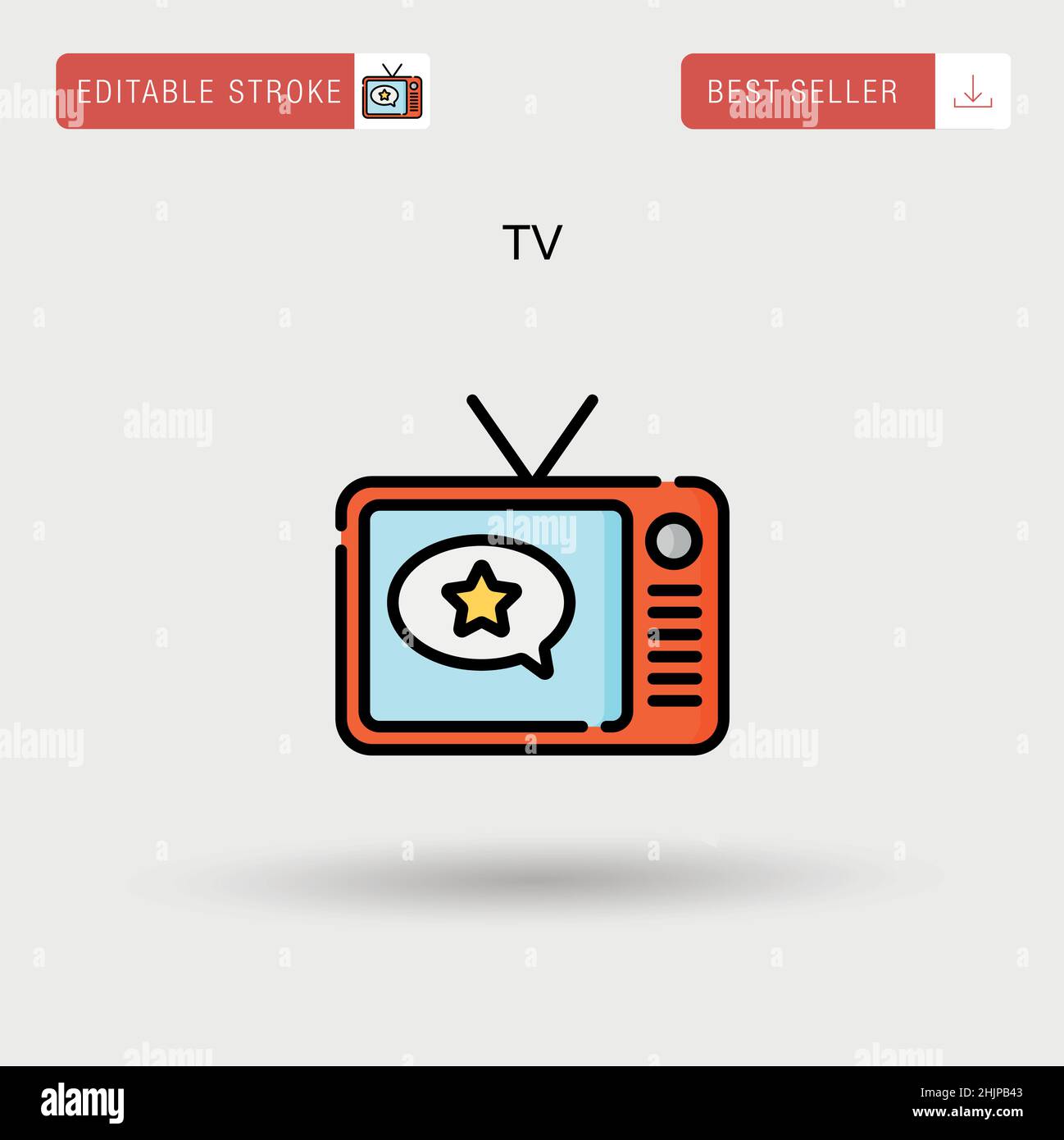 Tv Simple vector icon Stock Vector Image & Art - Alamy