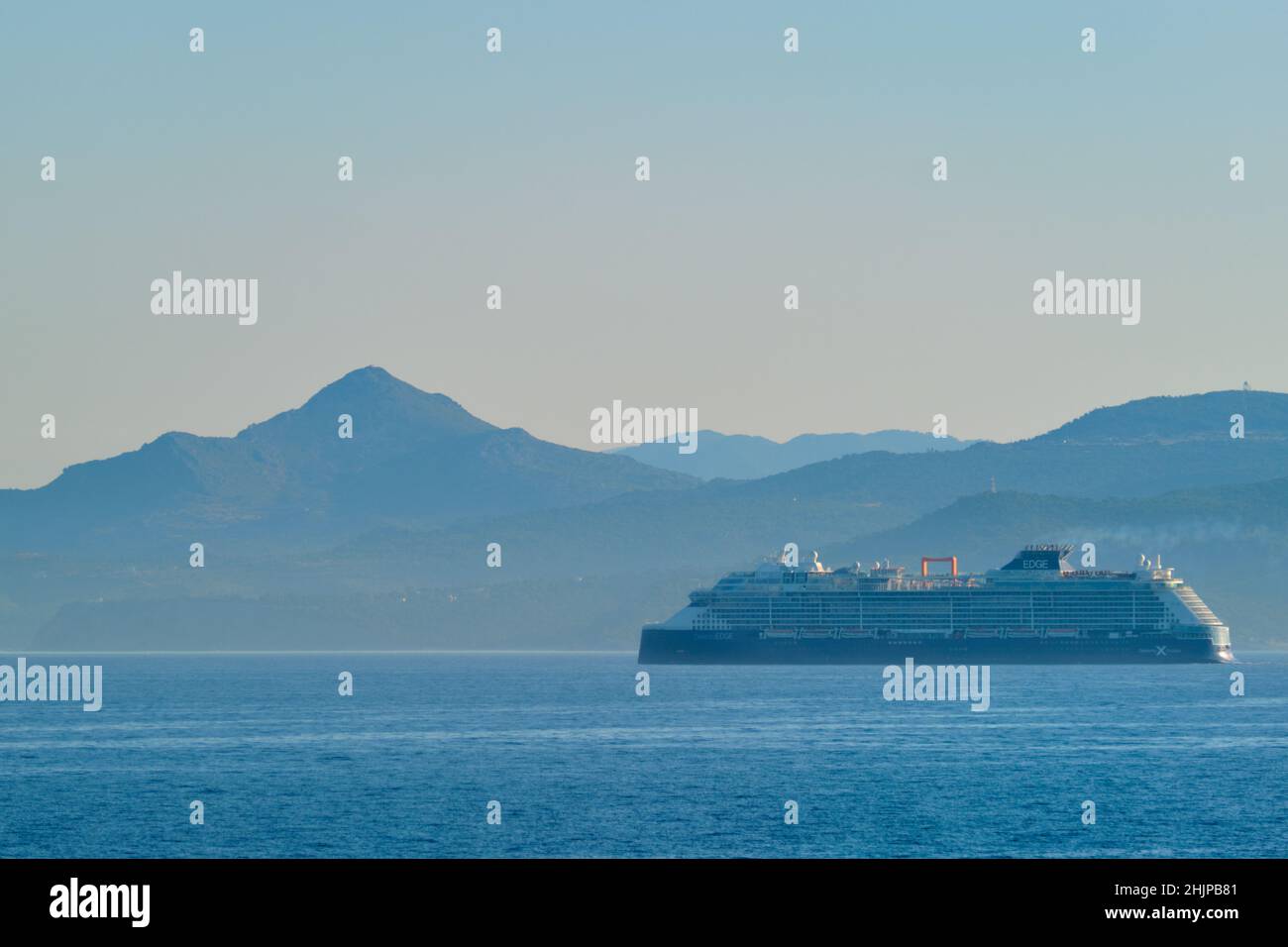 Cruise liner ship in Mediterranea sea Stock Photo - Alamy
