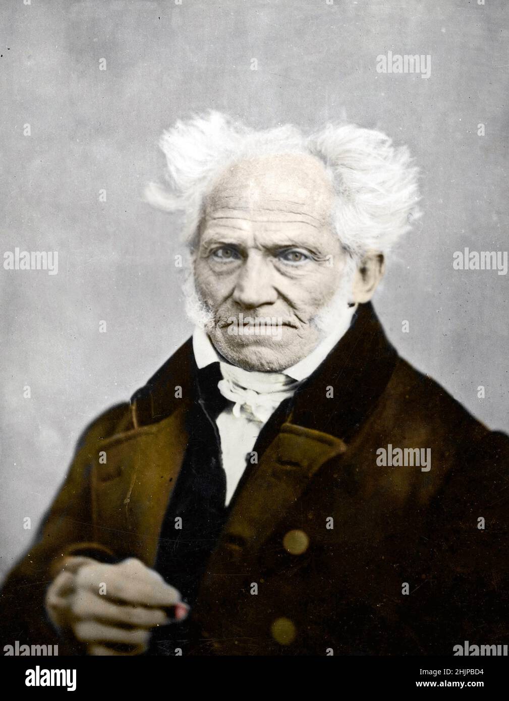 Portrait du philosophe allemand Arthur Schopenhauer (1788-1860) Daguerreotype Annees 1850 Collection privee Stock Photo