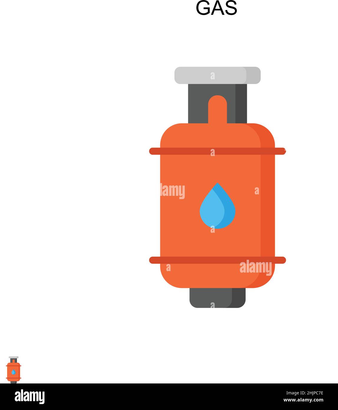 Gas Simple vector icon. Illustration symbol design template for web mobile UI element. Stock Vector