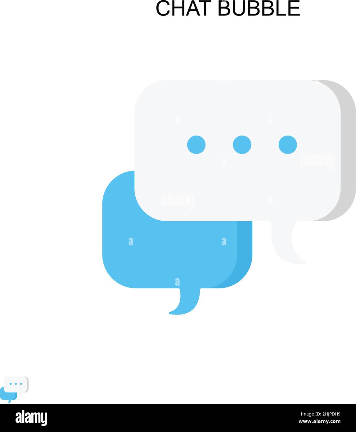 Chat bubble Simple vector icon. Illustration symbol design template for ...