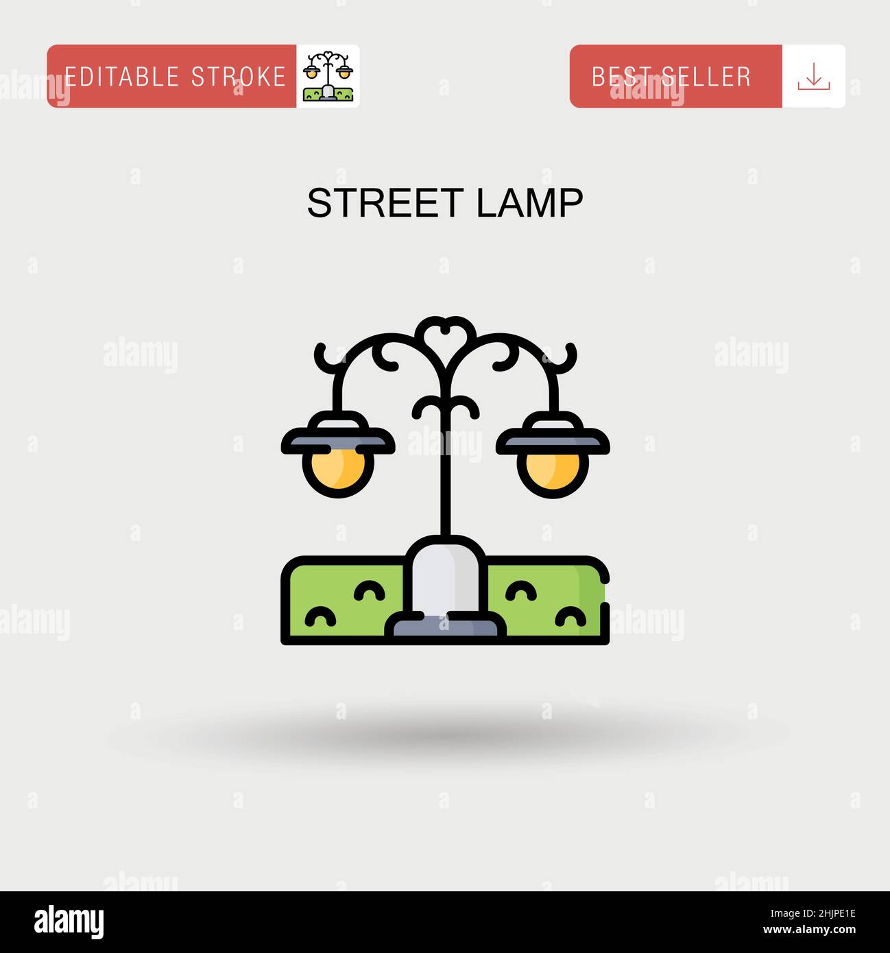 Street lamp Simple vector icon Stock Vector Image & Art Alamy
