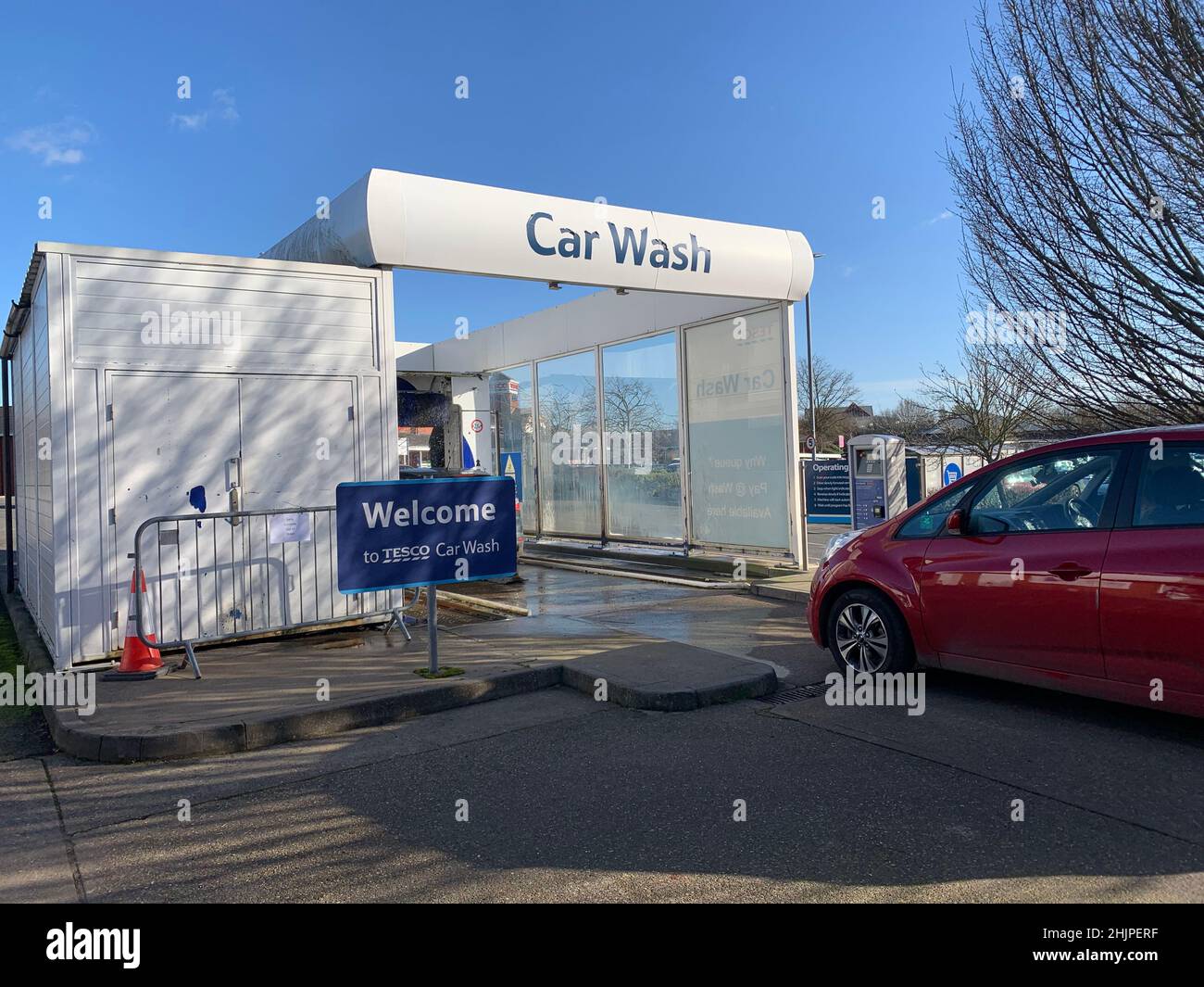 to Tesco Car Wash Hunsbury Northampton UK Stock Photo Alamy