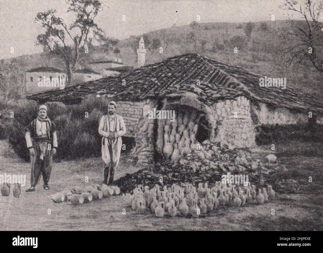 Albanian pottery Kiln near Berat (1923) Stock Photo