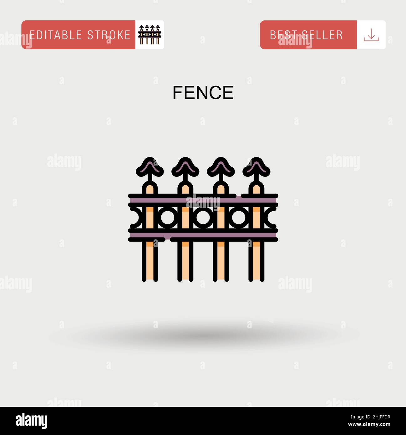 Old white iron fence Stock Vector Images - Alamy