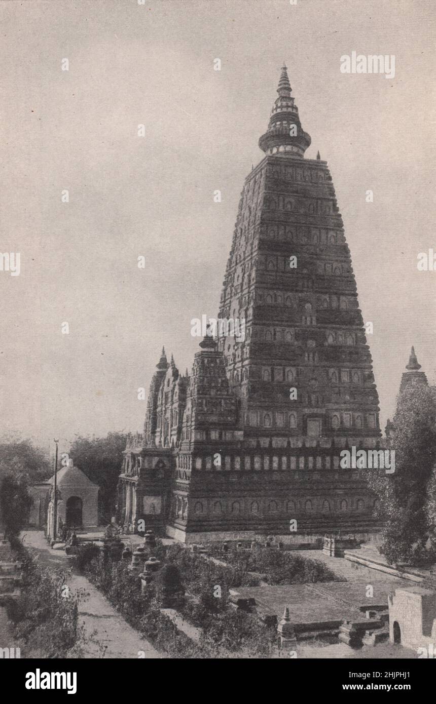 Buddh-Gaya, most sacred site in the Buddhist world. India (1923) Stock Photo