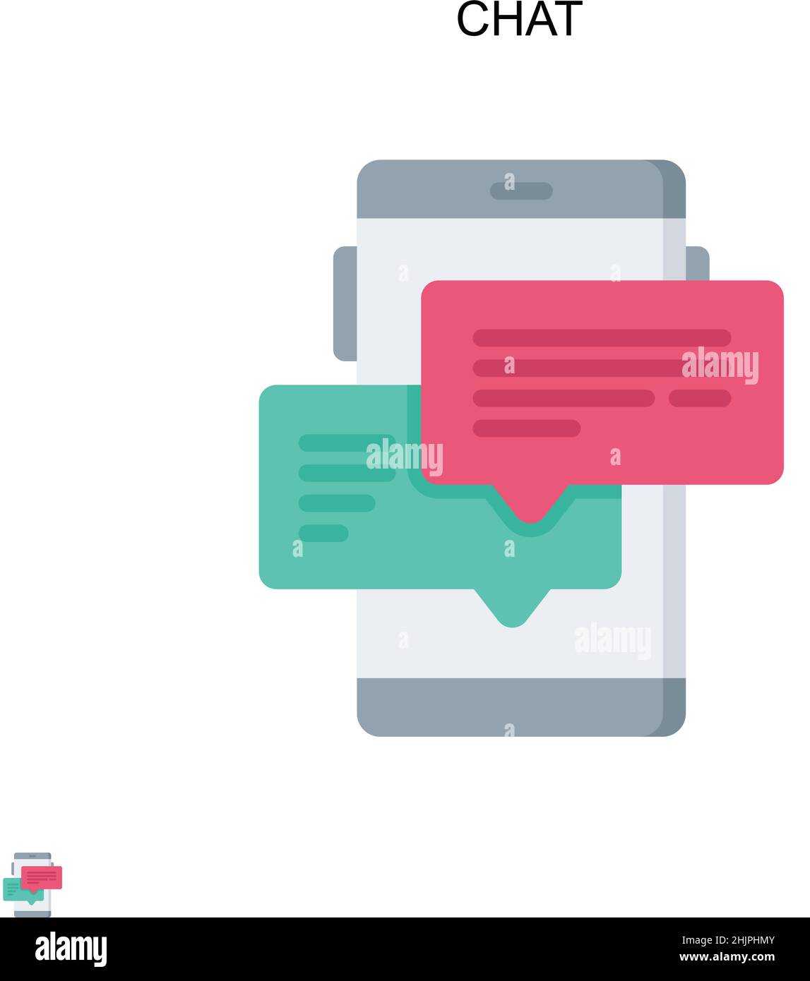 Chat Simple vector icon. Illustration symbol design template for web ...