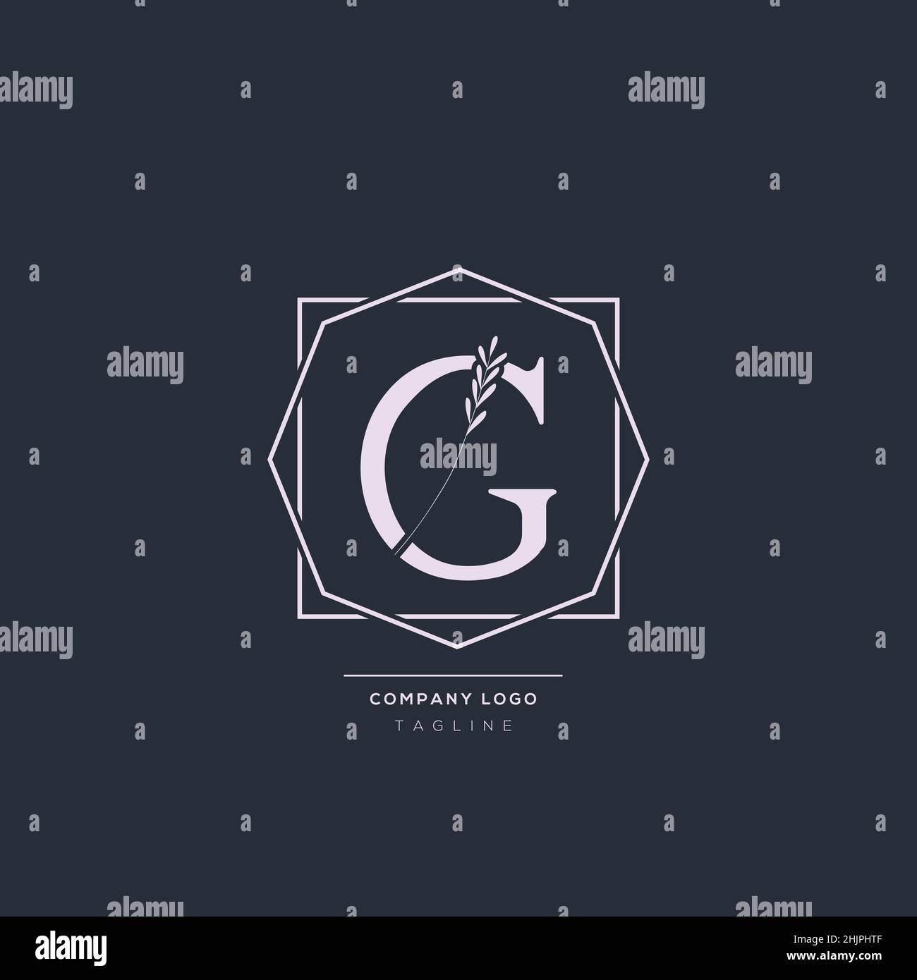 Floral Initial Alphabet G flowers bouquet composition. Elegant ...
