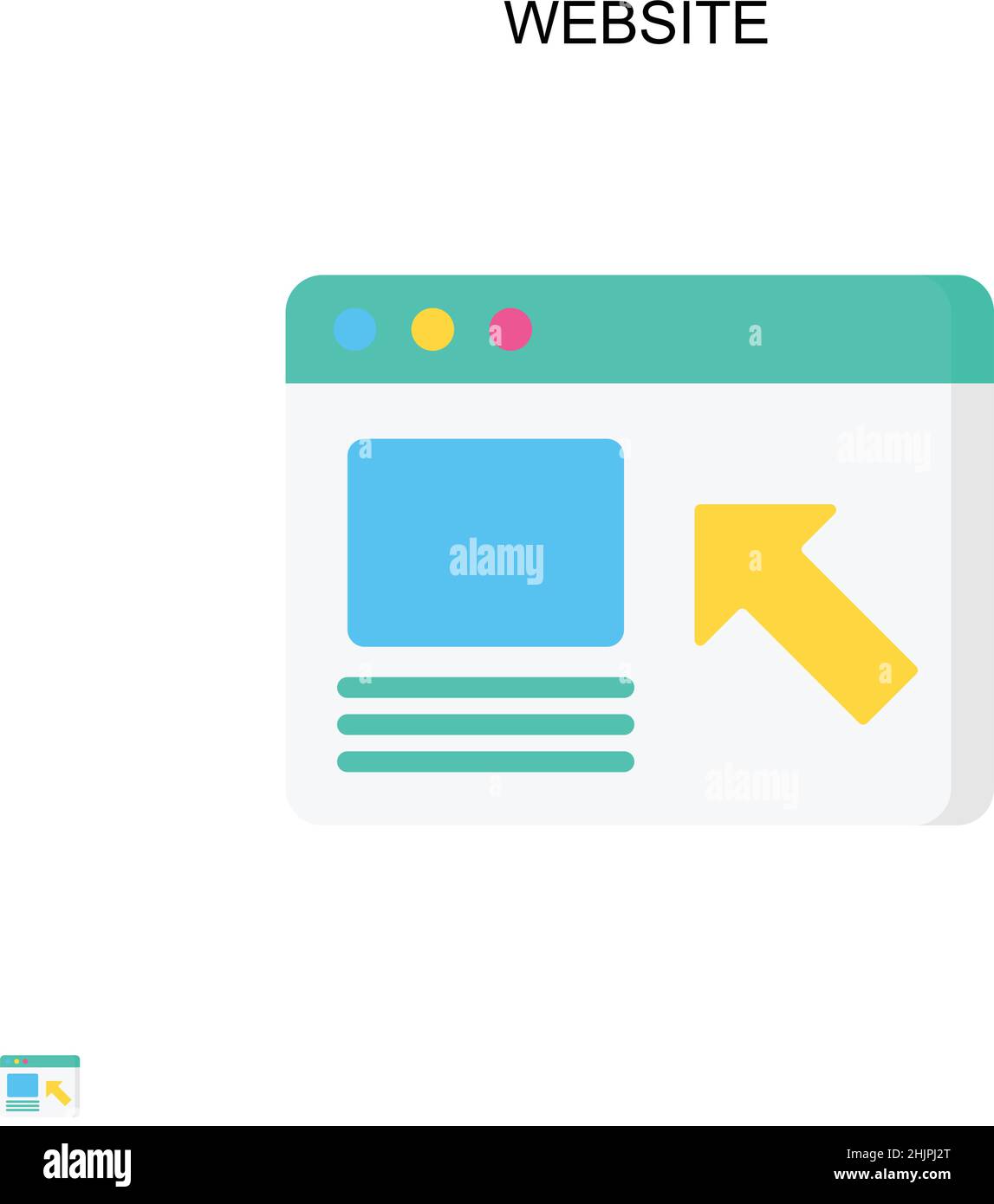 Website Simple vector icon. Illustration symbol design template for web ...