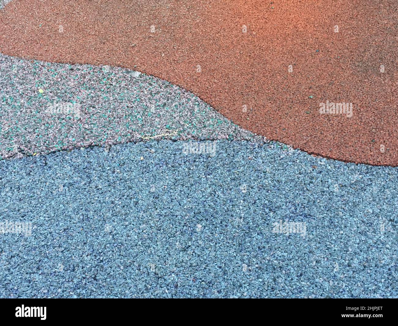 Two colored rubber floor for a play ground Stock Photo