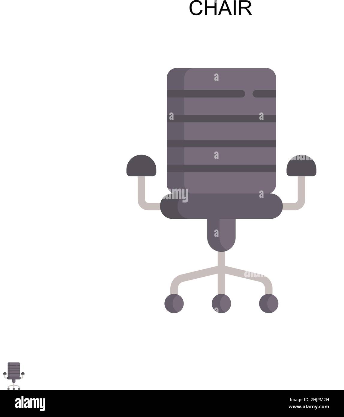 Chair Simple vector icon. Illustration symbol design template for web ...