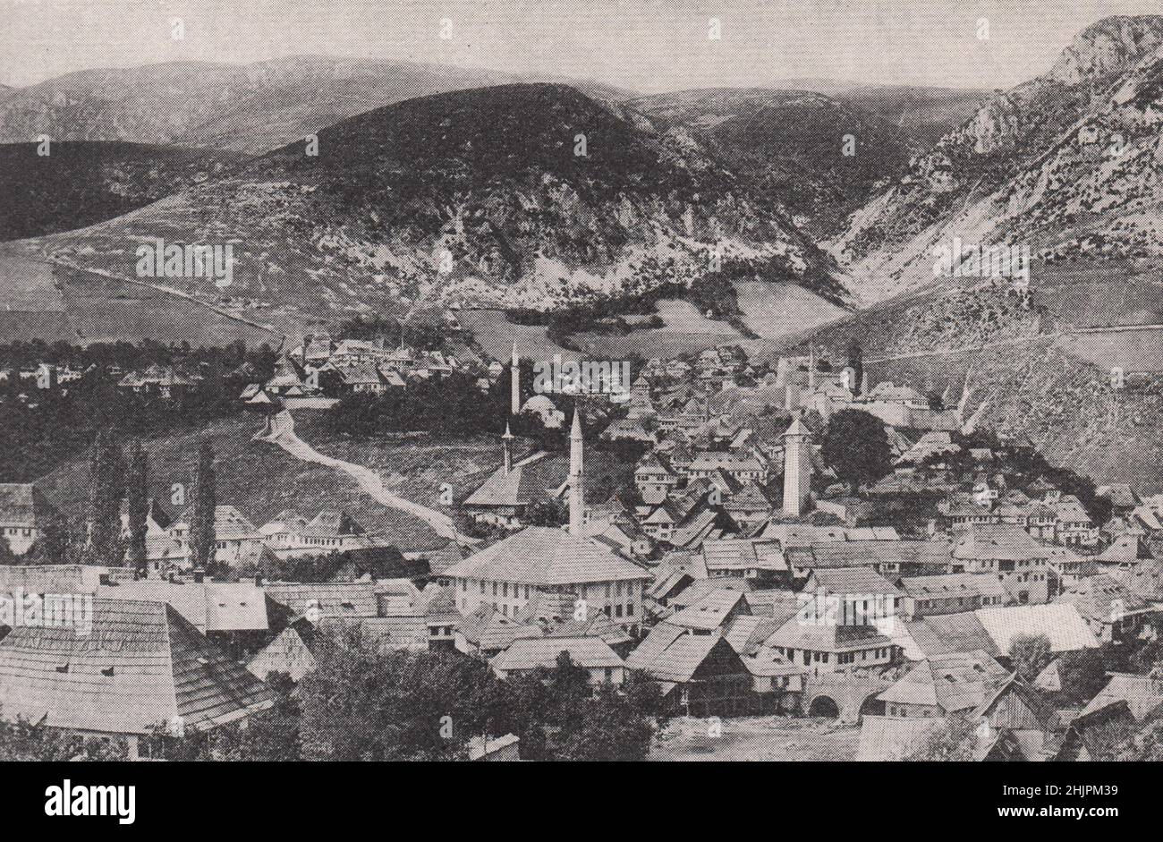 Travnik, a typical Turkish town in the Bosnian Uplands. Bosnia Herzegovina. Bosnia & Herzegovina (1923) Stock Photo