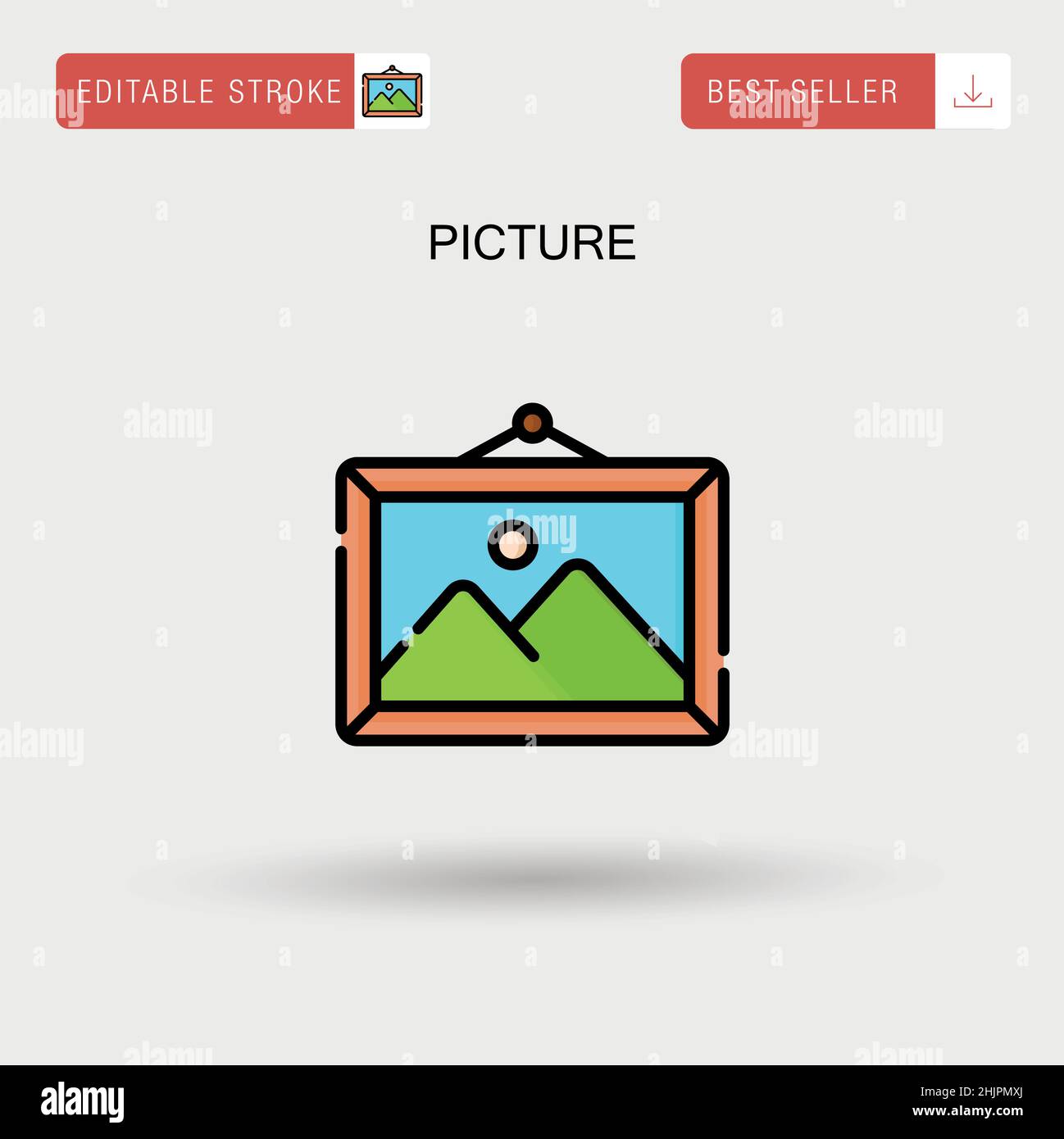 Picture Simple vector icon Stock Vector Image & Art - Alamy