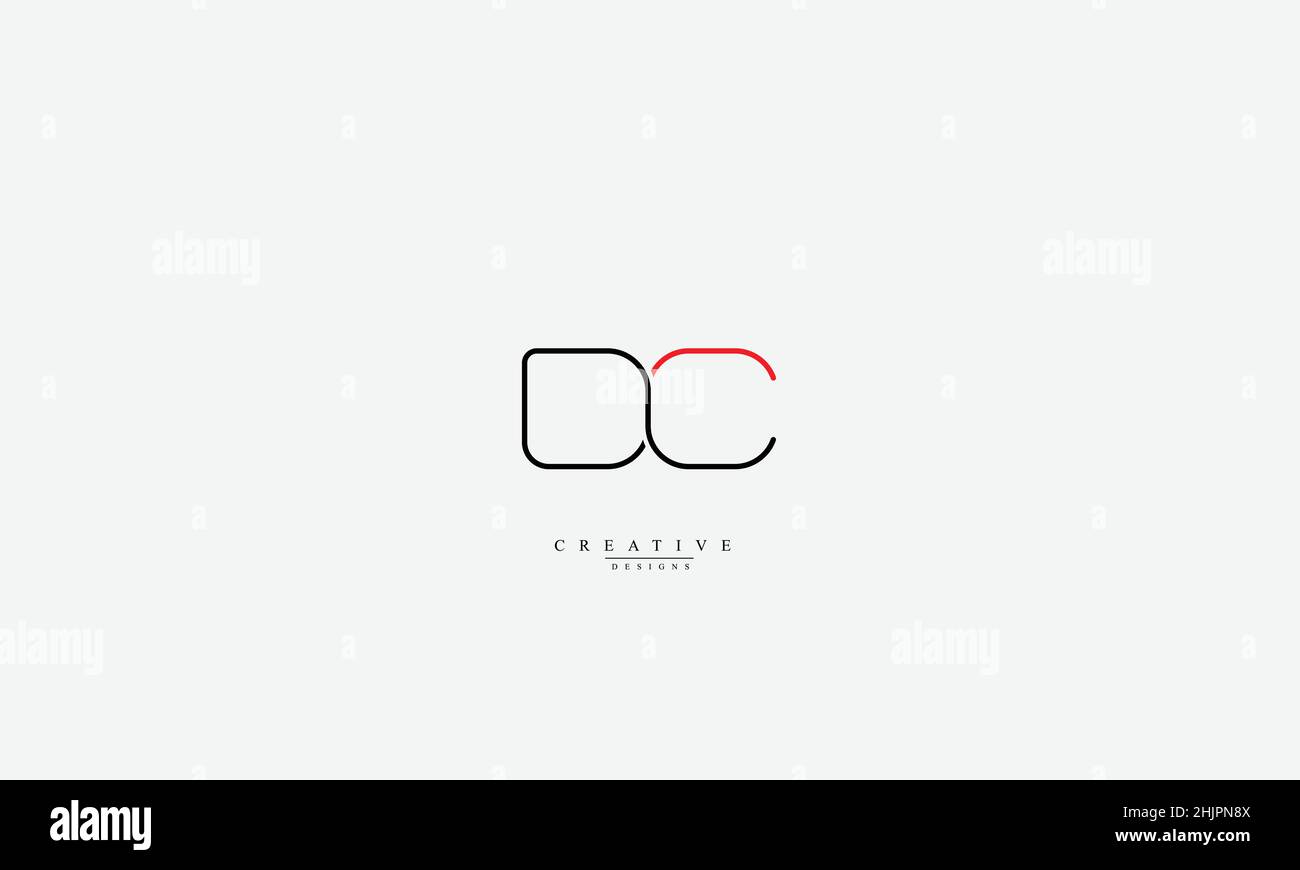 DC CD D C Alphabet letters Initials Monogram logo Stock Vector