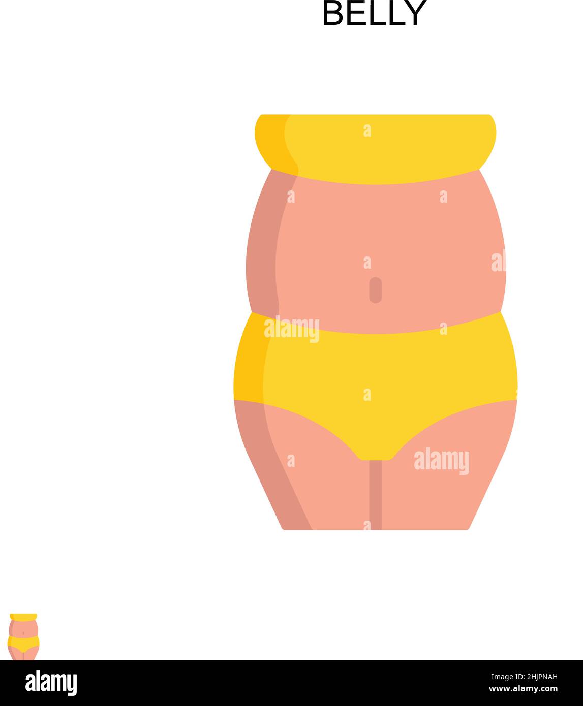 Belly Simple vector icon. Illustration symbol design template for web ...