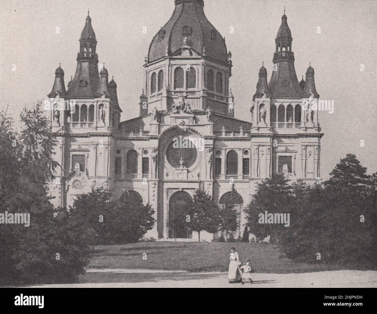 Traffic Museum, a remarkable institution in the city park. Hungary. Budapest (1923) Stock Photo