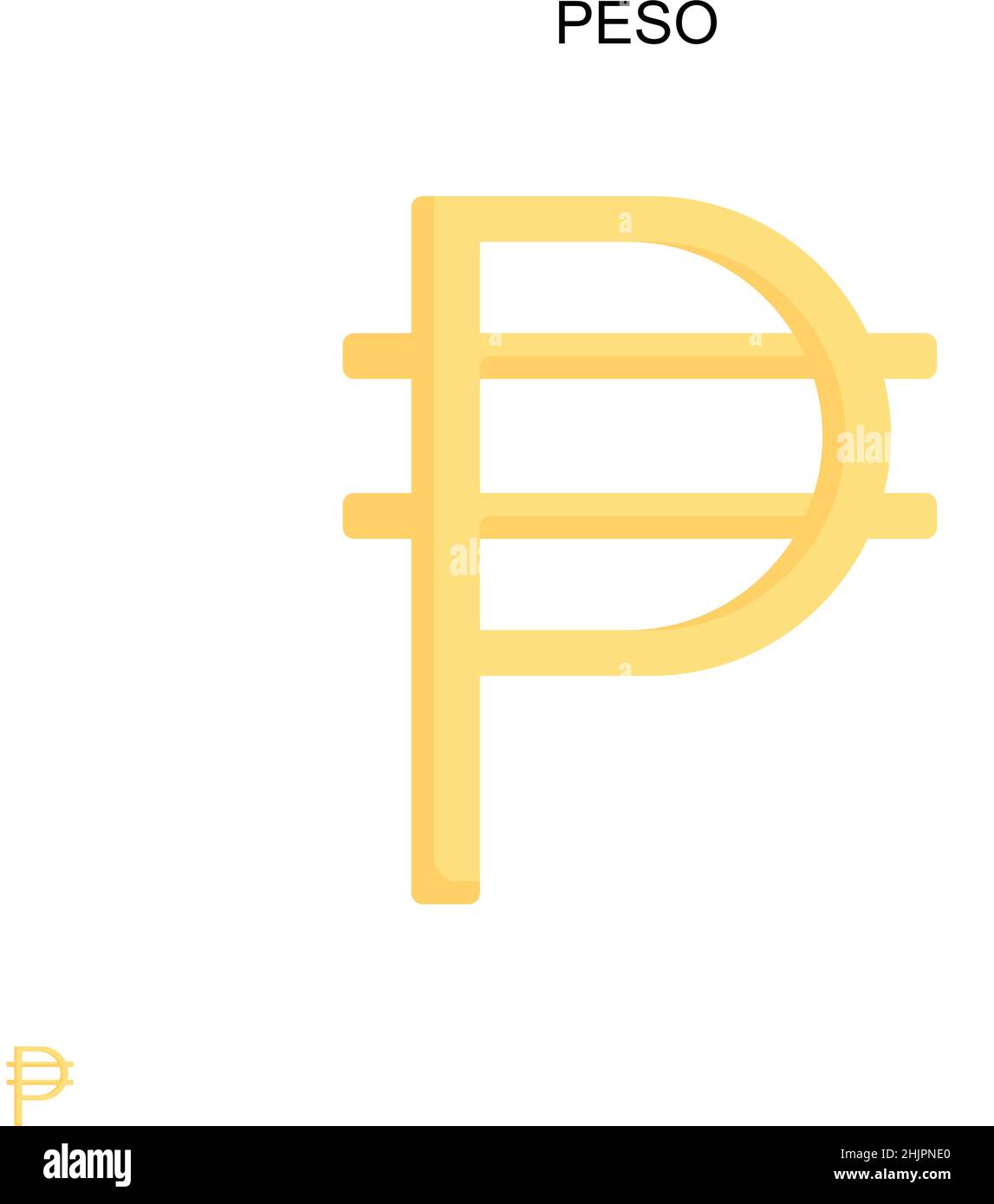 Peso Simple vector icon. Illustration symbol design template for web mobile UI element. Stock Vector