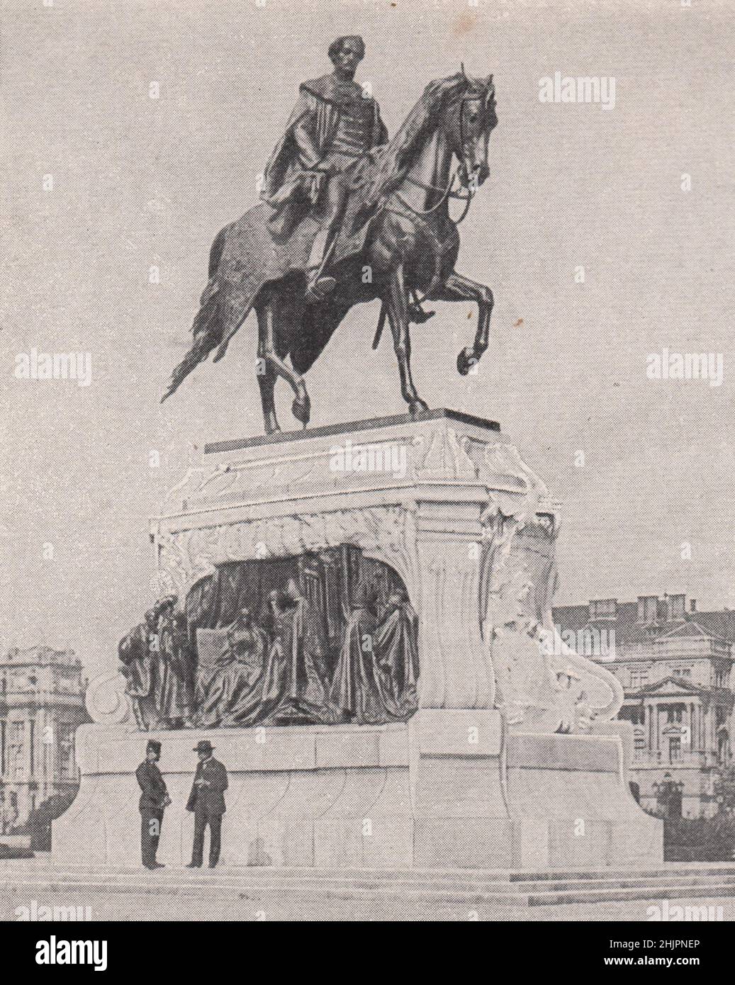 Statue of a great Hungarian Statesman. Hungary. Budapest (1923) Stock Photo