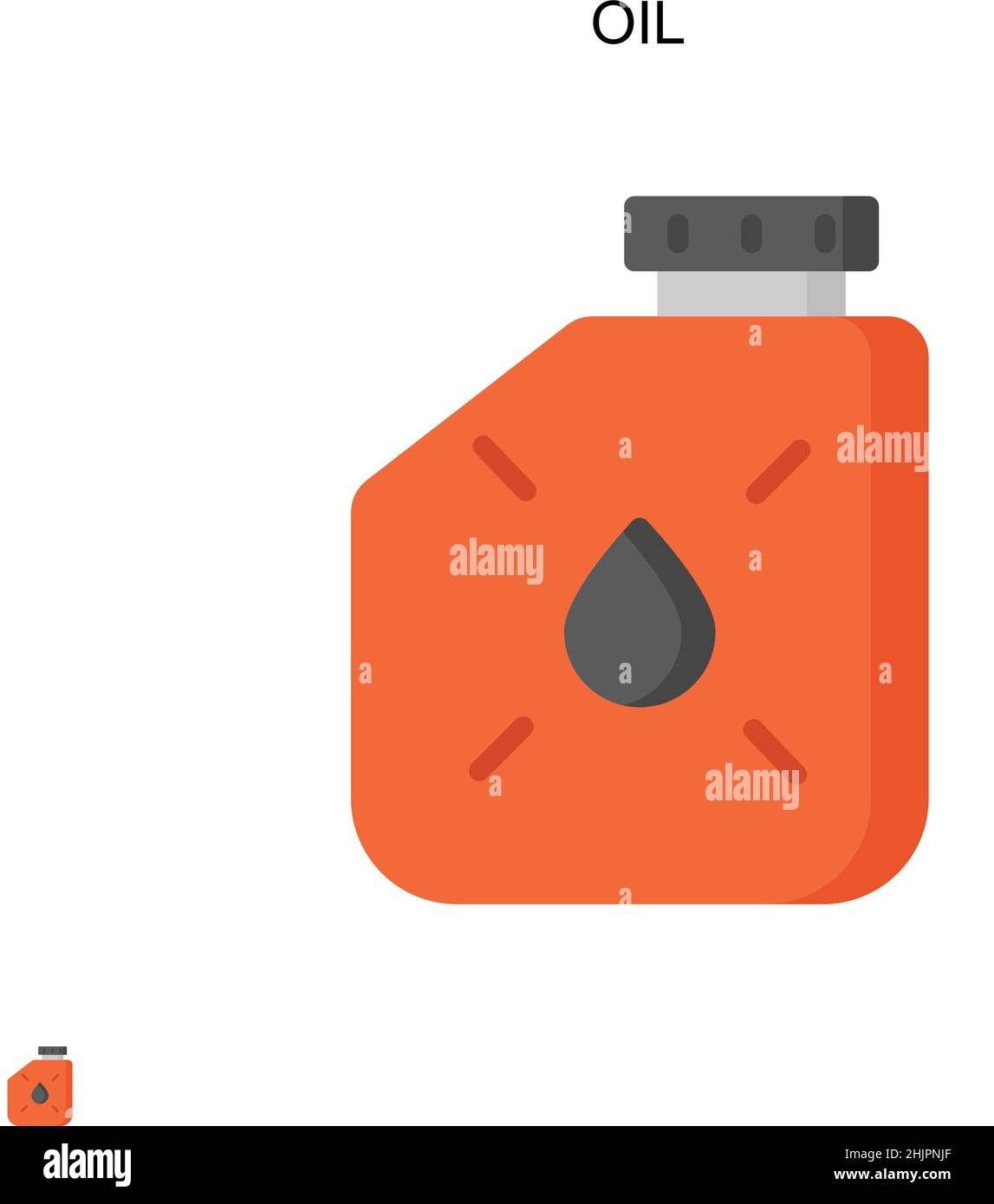 Oil Simple vector icon. Illustration symbol design template for web