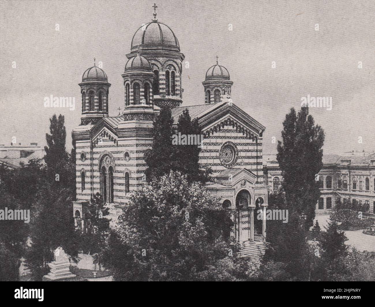 Beautiful example of Bukarest's Ecclesiastical Architecture. Romania. Bucharest (1923) Stock Photo