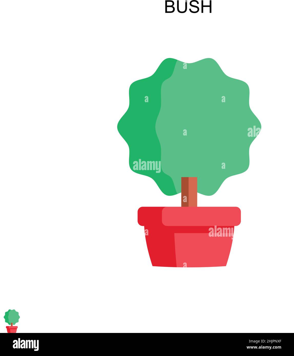 Bush Simple vector icon. Illustration symbol design template for web ...