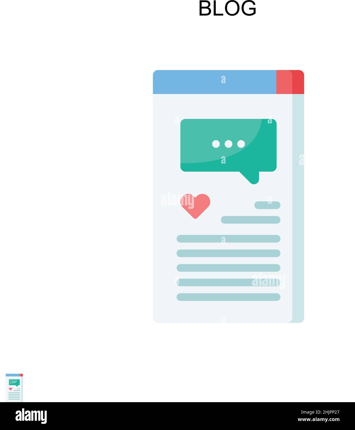 Blog Simple vector icon. Illustration symbol design template for web ...