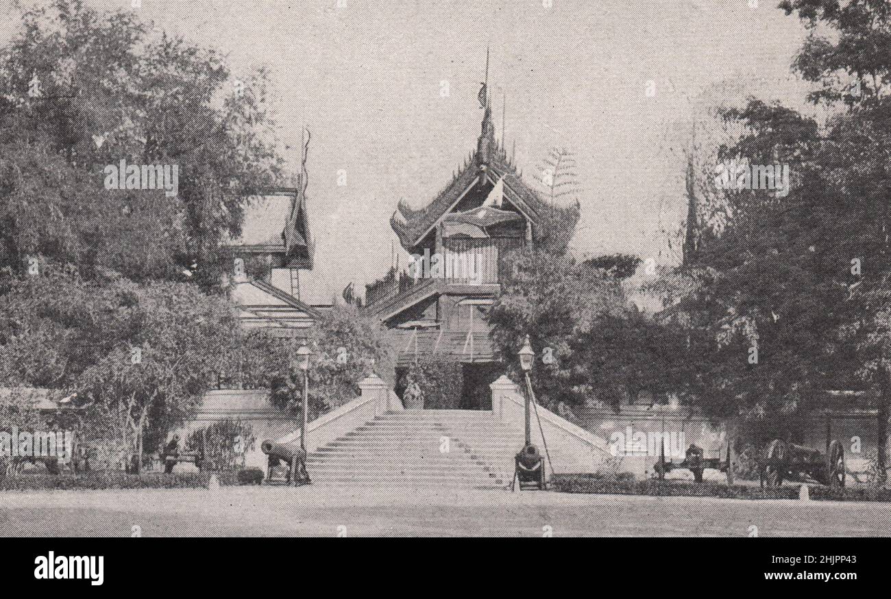 Palace premises that became a social club. Burma (1923) Stock Photo