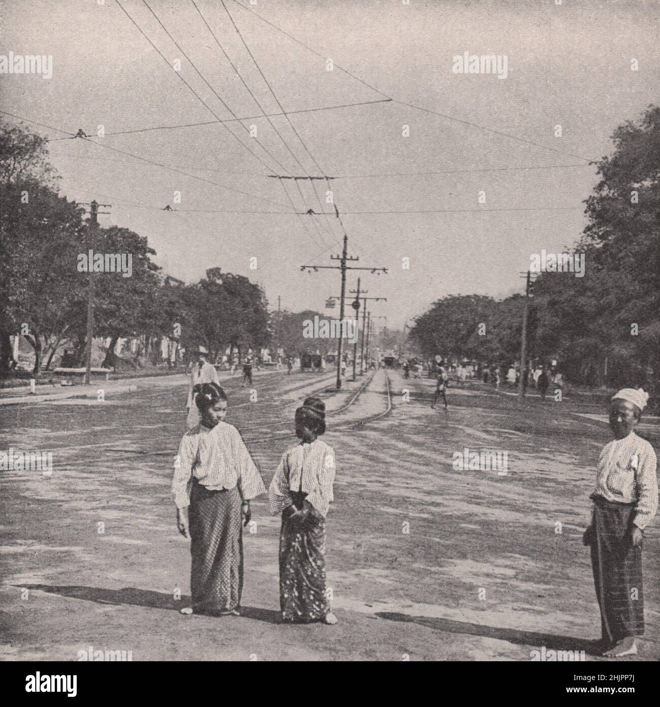 Rangoon transformed by wise municipal enterprise. Burma (1923) Stock Photo