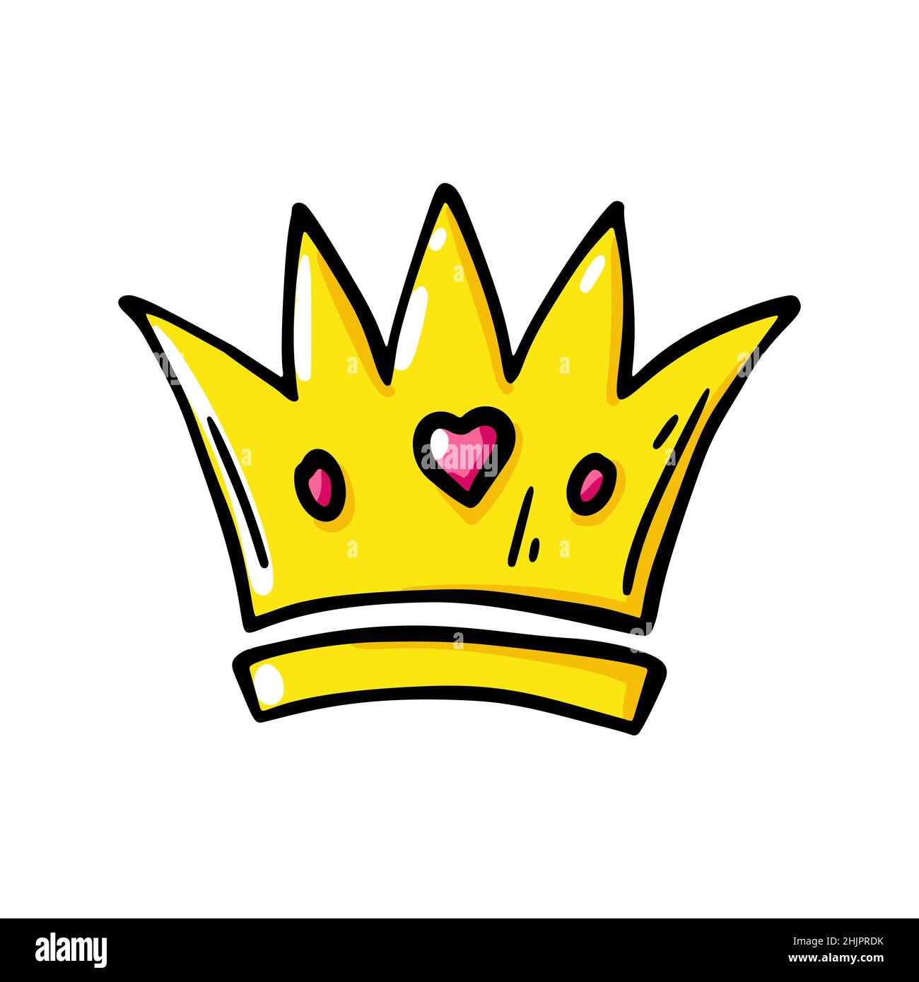 Hand drawn crown. Vector illustration Stock Vector