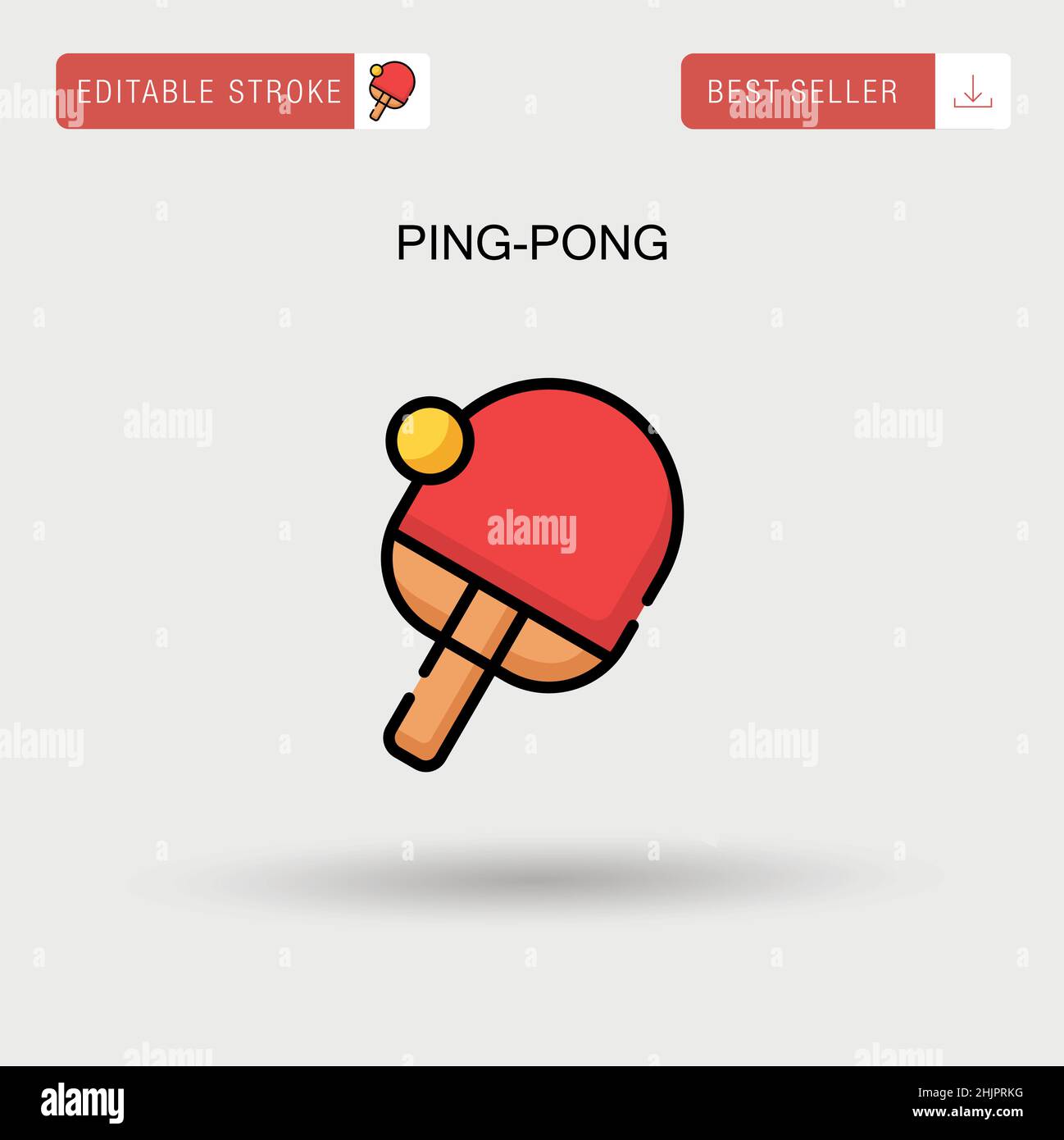 Ping-pong Simple vector icon. Stock Vector