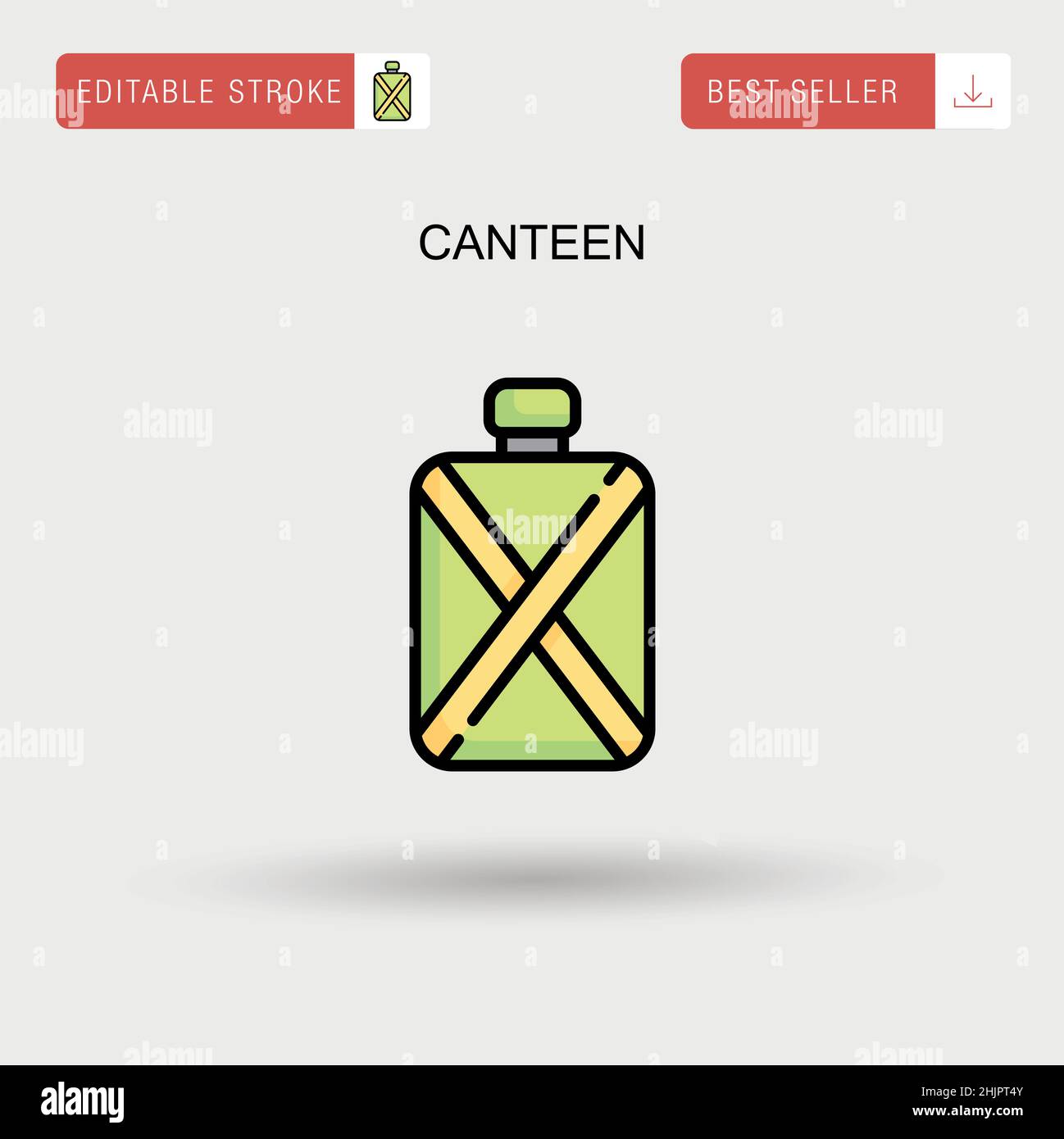 Canteen Simple vector icon. Stock Vector