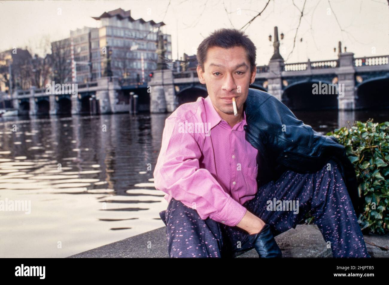 AMSTERDAM, NETHERLANDS FEBR 16, 1987 Alex van Halen drummer of the hardrock band Van Halen is