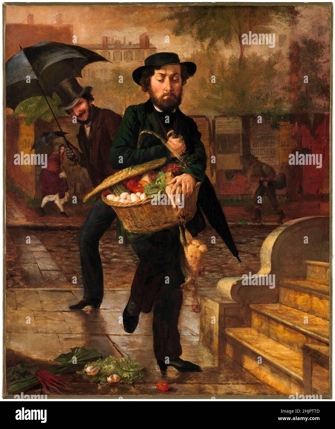 Young Husband: First Marketing, painting by Lilly Martin Spencer, 1854 Stock Photo