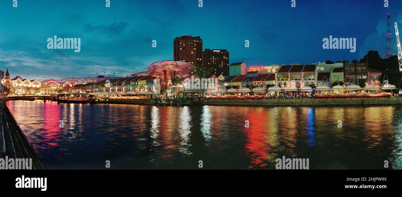 Boat Quay Singapore South East Asia Stock Photo