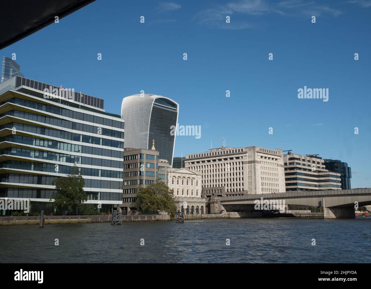 River Thames and the Walkie Talkie building, London Stock Photo