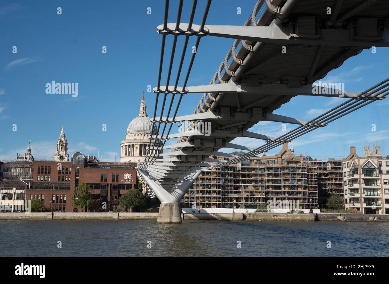 Mlllennium Bridge, London Stock Photo