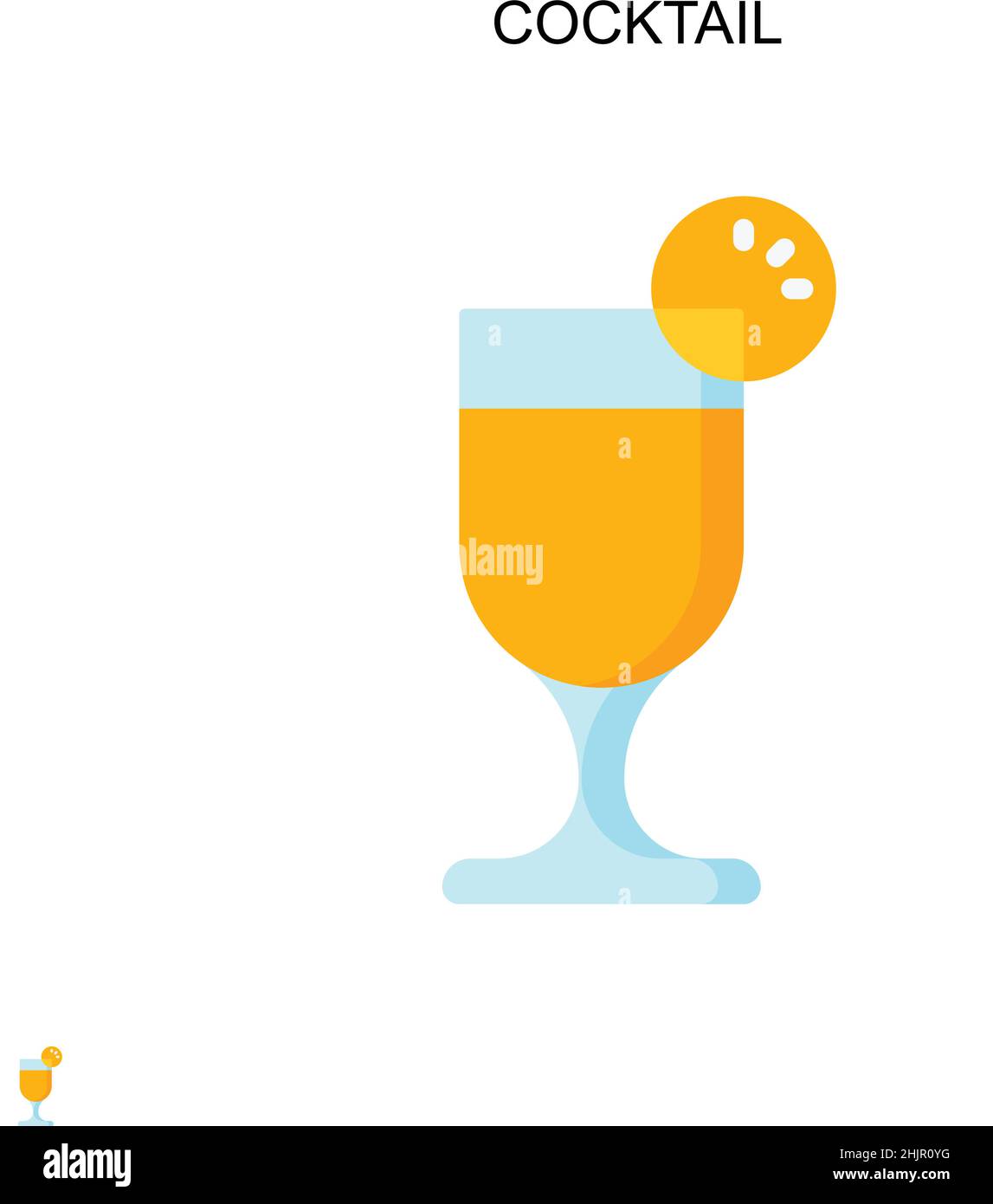 Cocktail Simple vector icon. Illustration symbol design template for ...