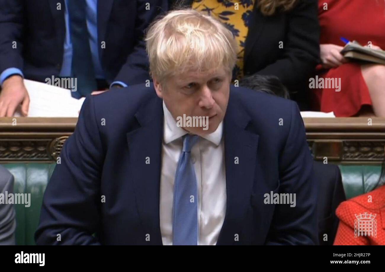 Prime Minister Boris Johnson delivers a statement to MPs in the House