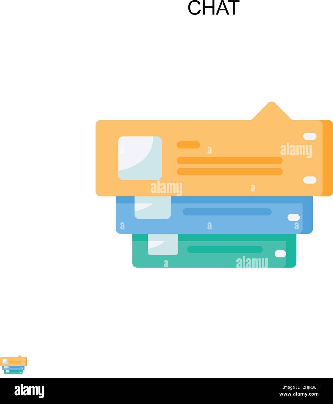 Chat Simple vector icon. Illustration symbol design template for web ...