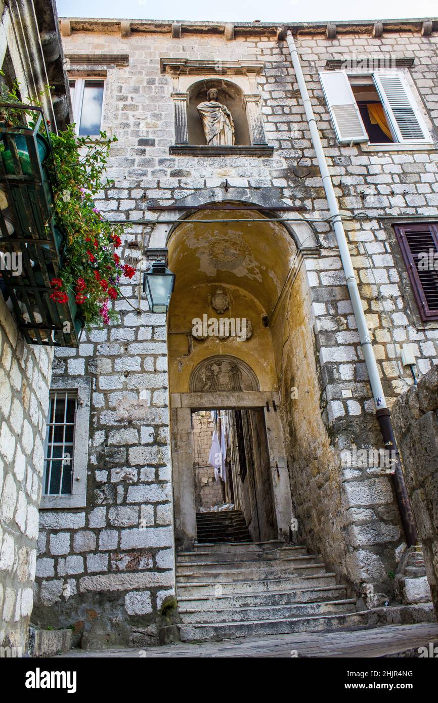 View of Traditional Stone Houses in Dubrovnik Old Town Stock Photo Alamy