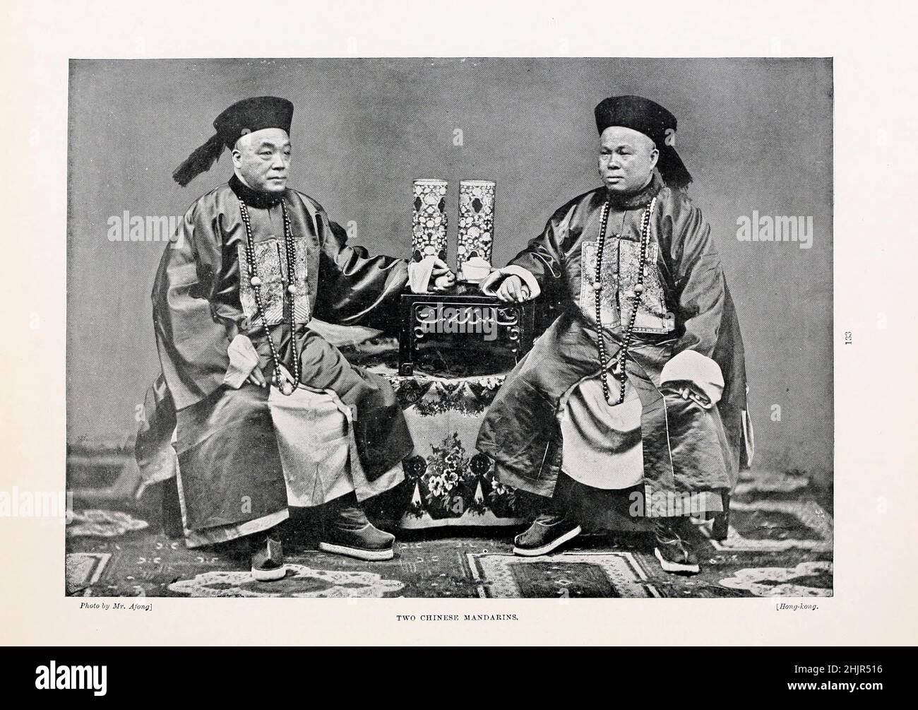 Two Chinese mandarins [high government official or bureaucrat] from the