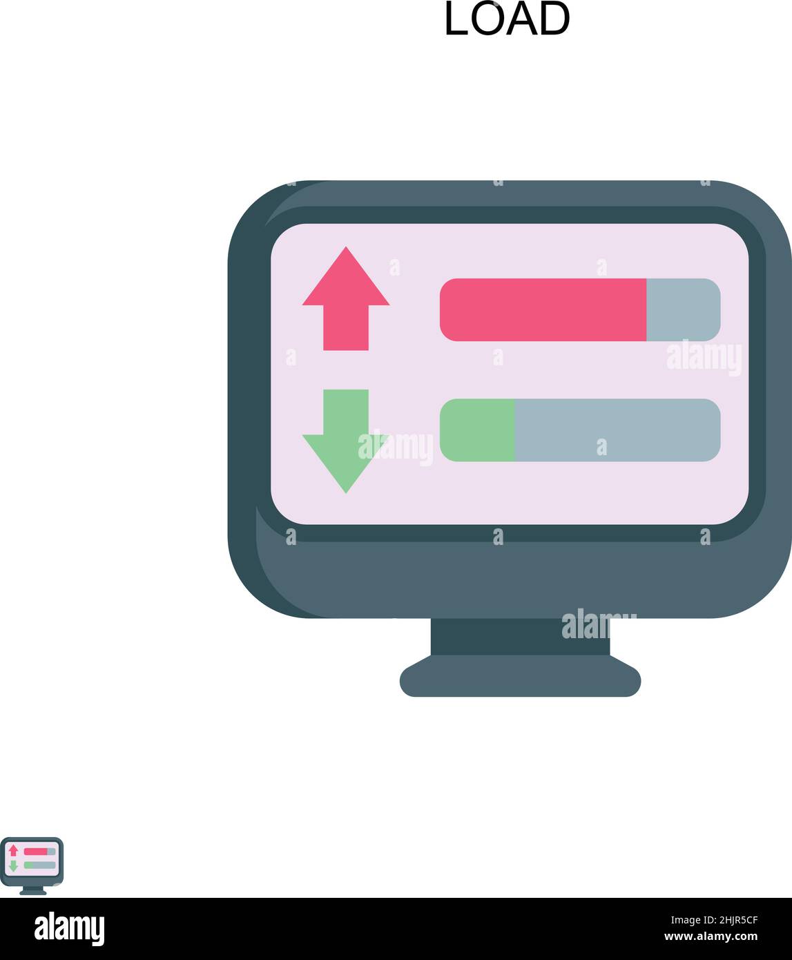 Load Simple vector icon. Illustration symbol design template for web ...