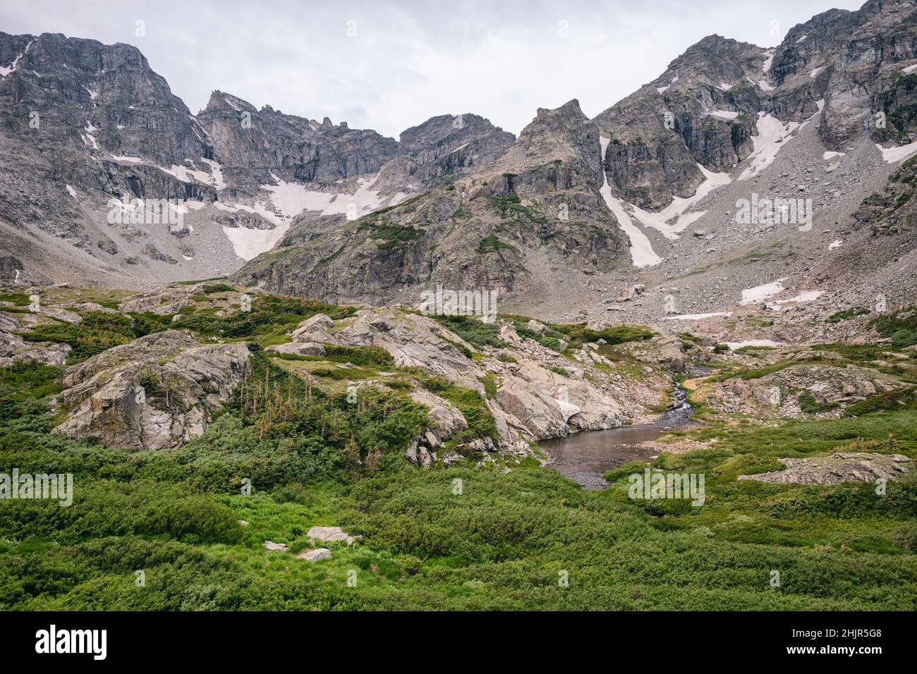 Mountain Cliffs in the Indian Peaks Wilderness, Colorado Stock Photo